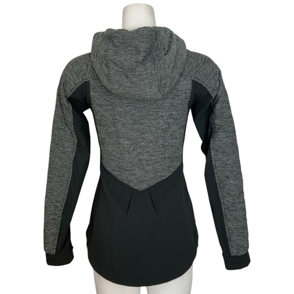 The North Face Pseudio Jacket XS Gray Quilted Hoodie Full Zip Pockets Gorpcore - Picture 2 of 13